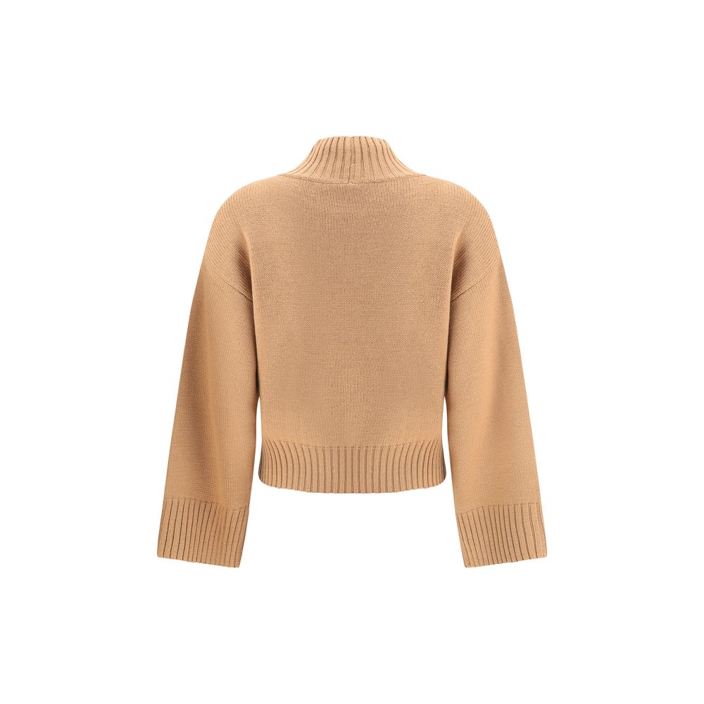 Fabiana Filippi Beiger Fleece-Wollpullover