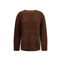 Fabiana Filippi Braunes Kamel-Haar-Sweatshirt