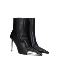 Off-White Schwarze Lederstiefeletten