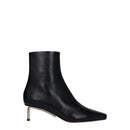 Off-White Schwarze Lederstiefeletten