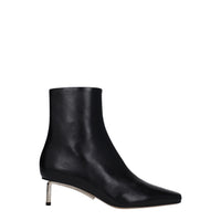 Off-White Schwarze Lederstiefeletten
