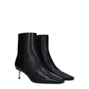 Off-White Schwarze Lederstiefeletten