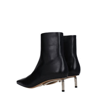 Off-White Schwarze Lederstiefeletten