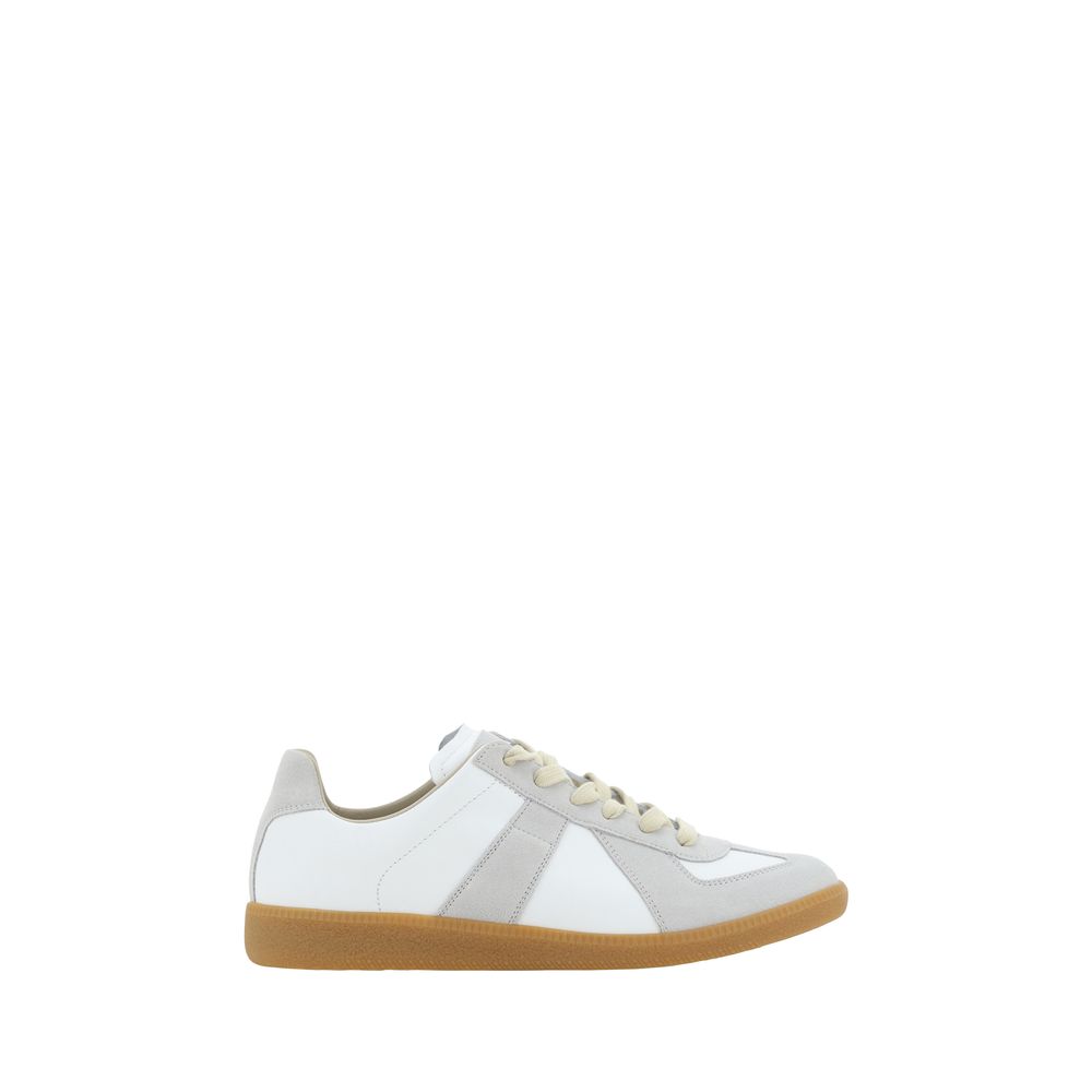 Margiela Weiße Gummisohle Sneakers mit niedrigem Schaft