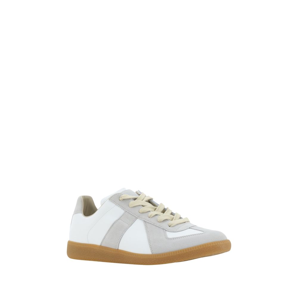 Margiela Weiße Gummisohle Sneakers mit niedrigem Schaft