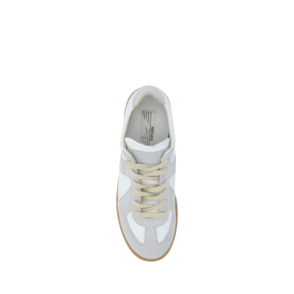 Margiela White Rubber Sole Low-Top Sneakers