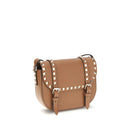 Valentino Garavani Beige Calfskin Bos Taurus Shoulder Bag