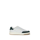 Saint Laurent White Calfskin Bos Taurus Low-Top Sneakers