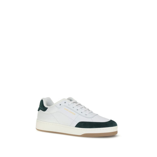 Saint Laurent White Calfskin Bos Taurus Low-Top Sneakers