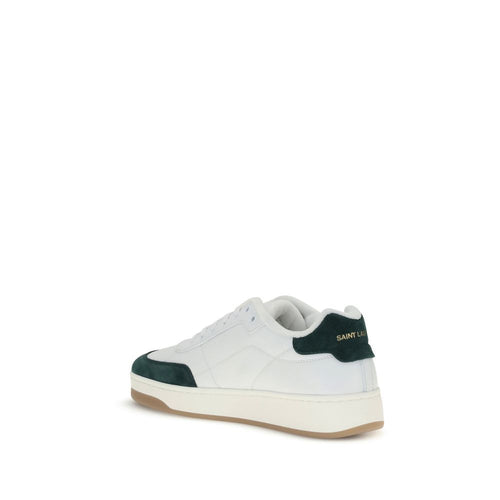 Saint Laurent White Calfskin Bos Taurus Low-Top Sneakers