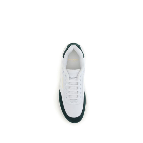 Saint Laurent White Calfskin Bos Taurus Low-Top Sneakers