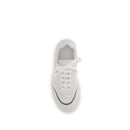 Brunello Cucinelli White Calfskin Bos Taurus Low-Top Sneakers