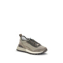 Brunello Cucinelli brown leather sneakers in a sporty style