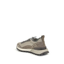 Brunello Cucinelli brown leather sneakers in a sporty style