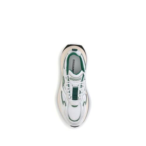 Dsquared² White Calfskin Bos Taurus Sports Shoes