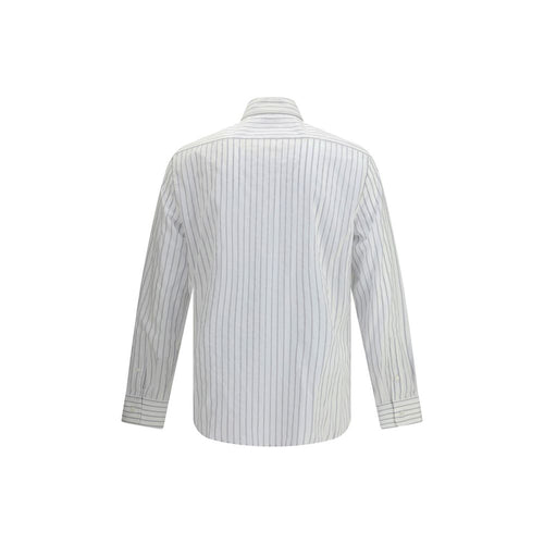 Brunello Cucinelli patterned cotton shirt in white