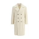 Brunello Cucinelli cashmere coat in cream