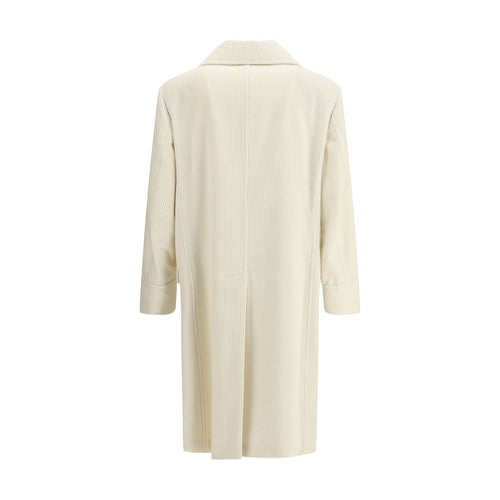 Brunello Cucinelli cashmere coat in cream