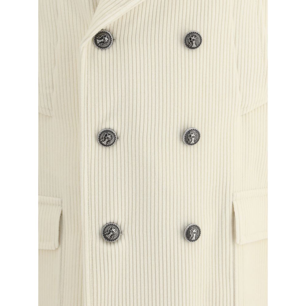 Brunello Cucinelli cashmere coat in cream