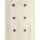 Brunello Cucinelli cashmere coat in cream