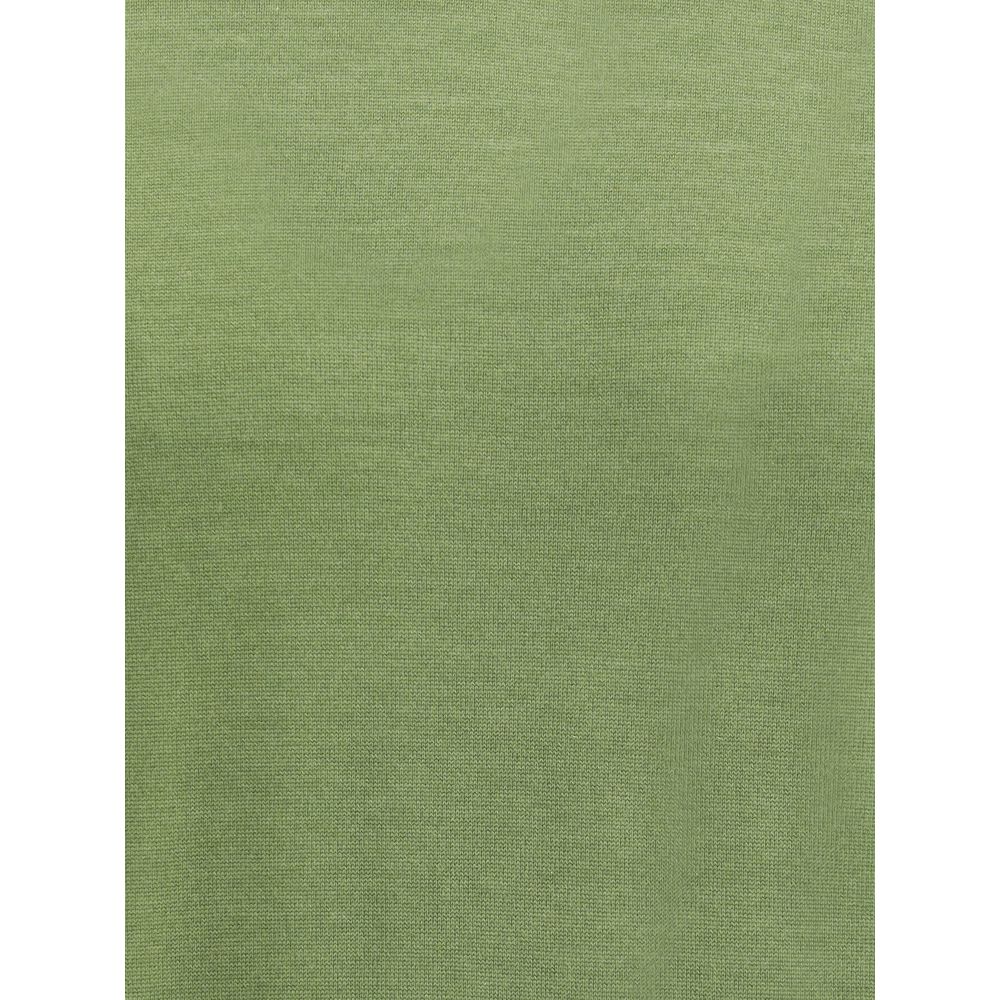 Saint Laurent Grüner Rollkragenpullover aus Wolle