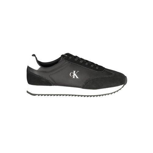 Calvin Klein Schwarzes Leder Herren Sneaker