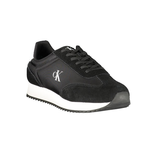 Calvin Klein Schwarzes Leder Herren Sneaker