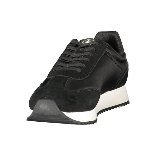 Calvin Klein Schwarzes Leder Herren Sneaker
