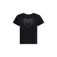 PINKO Schwarzes Baumwoll-T-Shirt