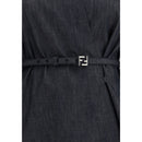 Fendi Blaues Baumwoll-Freizeitkleid
