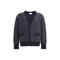 Thom Browne Schwarze Wollfleece-Strickjacke