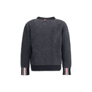 Thom Browne Schwarze Wollfleece-Strickjacke