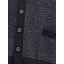 Thom Browne Schwarze Wollfleece-Strickjacke