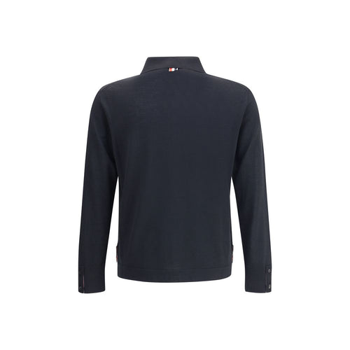 Thom Browne Schwarzer Woll-Fleece-Pullover