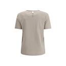 Brunello Cucinelli Beigefarbenes Baumwoll-T-Shirt