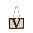 Valentino Garavani Cream Lamb Ovis Aries Shoulder Bag