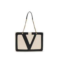 Valentino Garavani Cream Lamb Ovis Aries Shoulder Bag