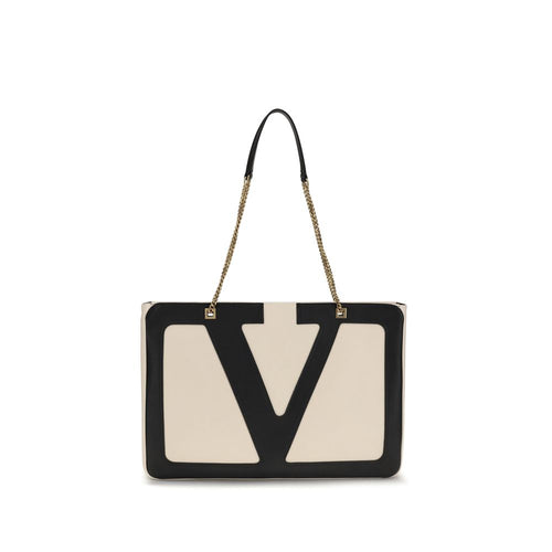 Valentino Garavani Cream Lamb Ovis Aries Shoulder Bag