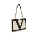 Valentino Garavani shoulder bag in cream-colored calfskin