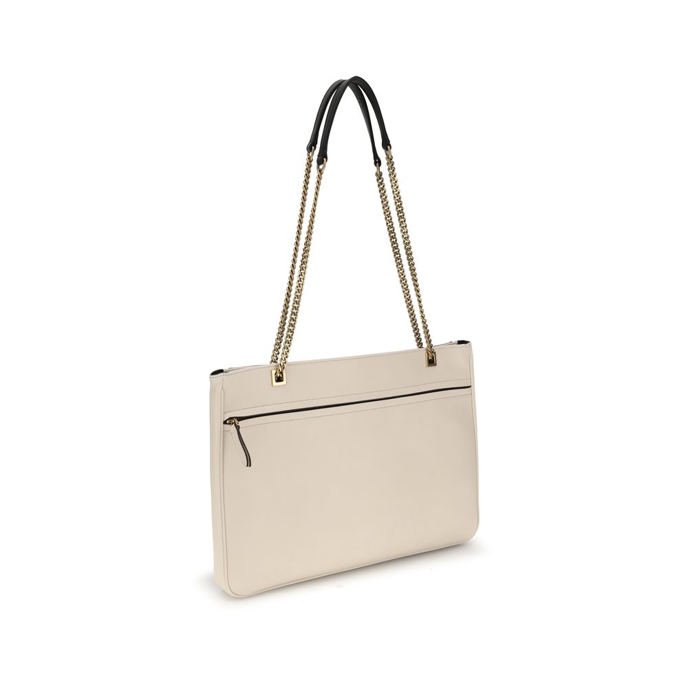 Valentino Garavani shoulder bag in cream-colored calfskin