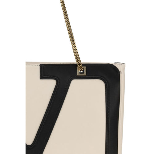 Valentino Garavani shoulder bag in cream-colored calfskin