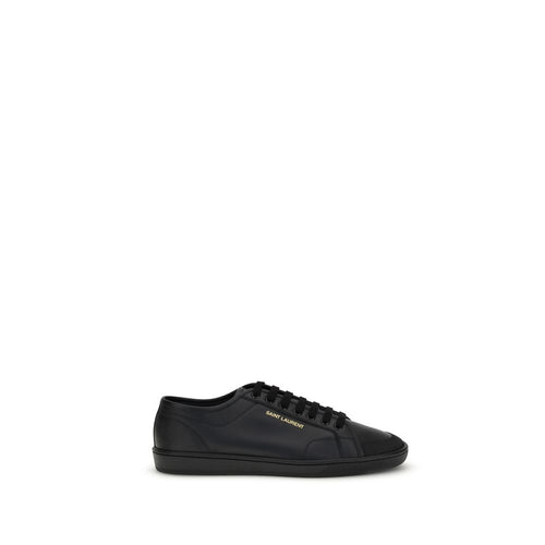 Saint Laurent Schwarze Sneakers aus Kalbsleder Bos Taurus Low Top