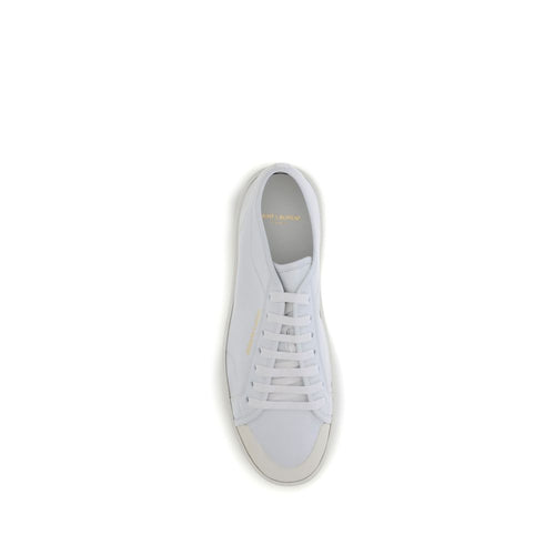 Saint Laurent White Calfskin Bos Taurus Low-Top Sneakers
