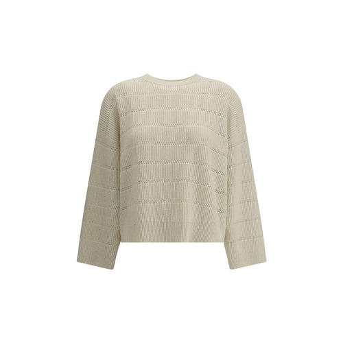 Brunello Cucinelli Kaschmirpullover aus weißem Kaschmir