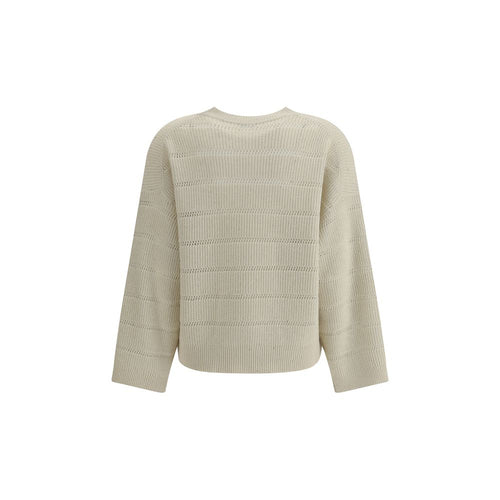 Brunello Cucinelli Kaschmirpullover aus weißem Kaschmir