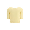 Alessandra Rich Gelber Mohair-Sweatshirt