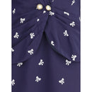 Alessandra Rich Blaues Seidenkleid für den Alltag