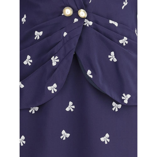 Alessandra Rich Blaues Seidenkleid für den Alltag