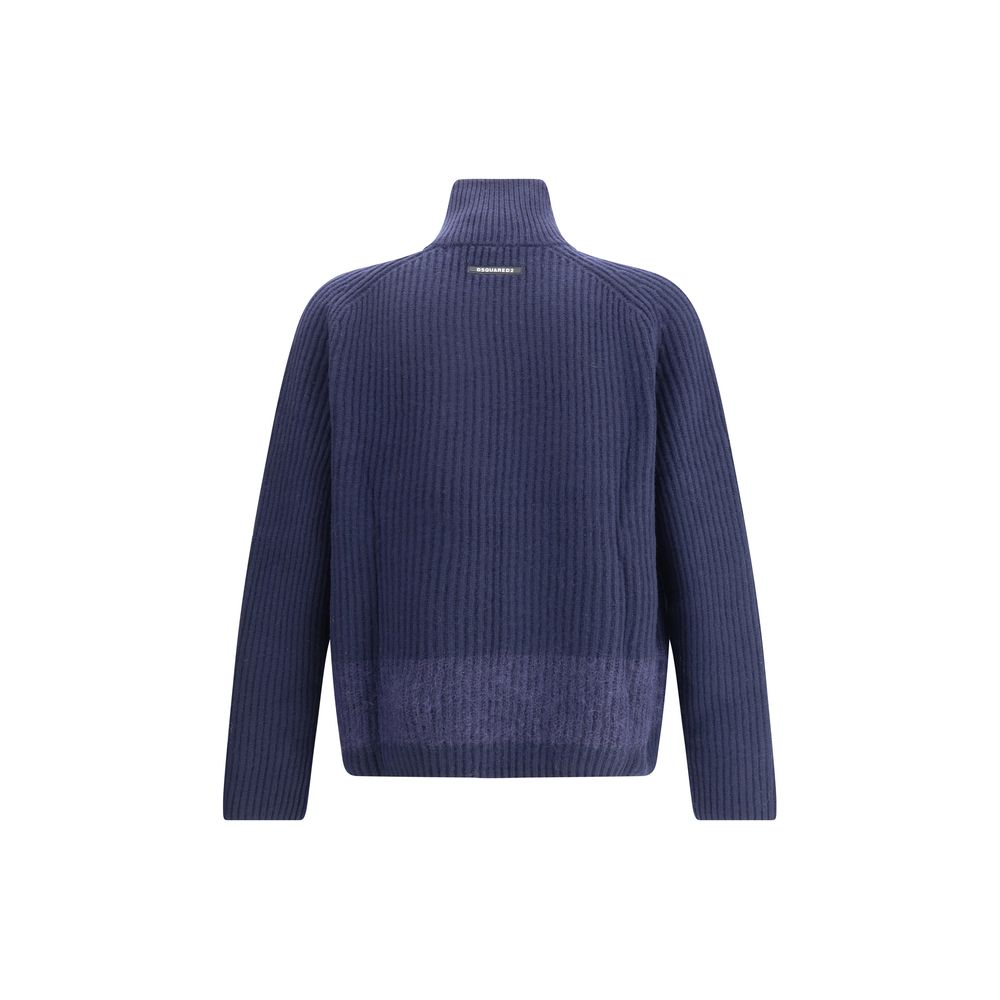 Dsquared² Blauer Wollcardigan