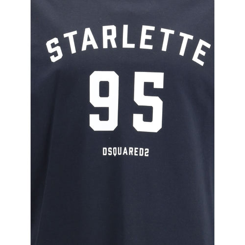 Dsquared² Schwarzes Baumwoll-T-Shirt